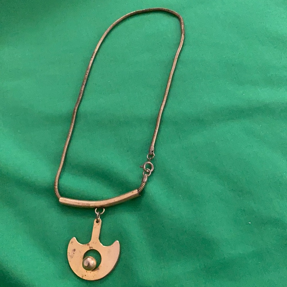 Brass unique shape necklace